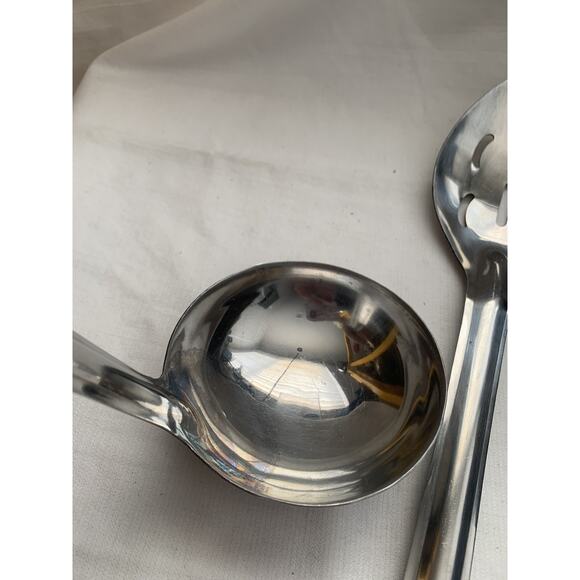 Stainless steel Serving Spoon and Ladle Set Of Two - Picture 3 of 3